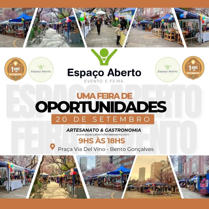 Vem Aí! Espaço Aberto na Via Del Vino, dia 20 de Setembro.