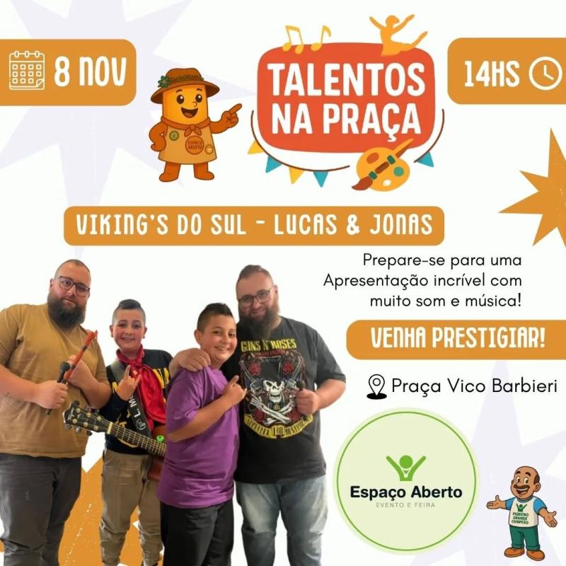 Vamos de Vikings do Sul no Talentos na Praça!