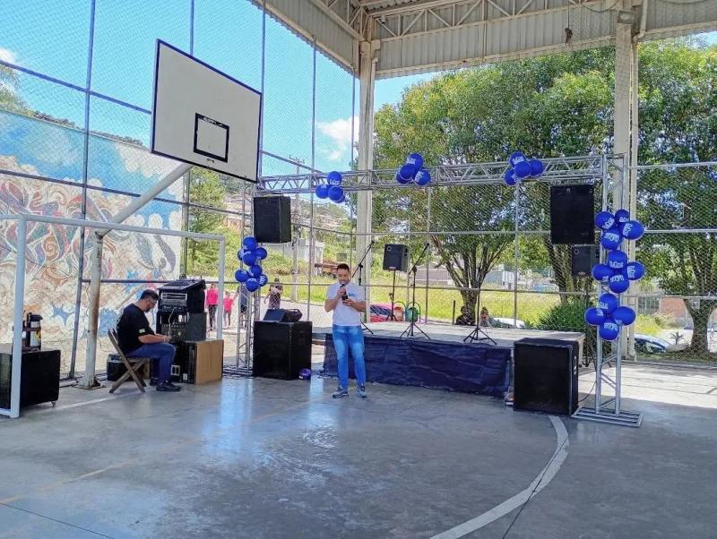Pequeno Grande Campeão participando do Projeto Cultura na Praça