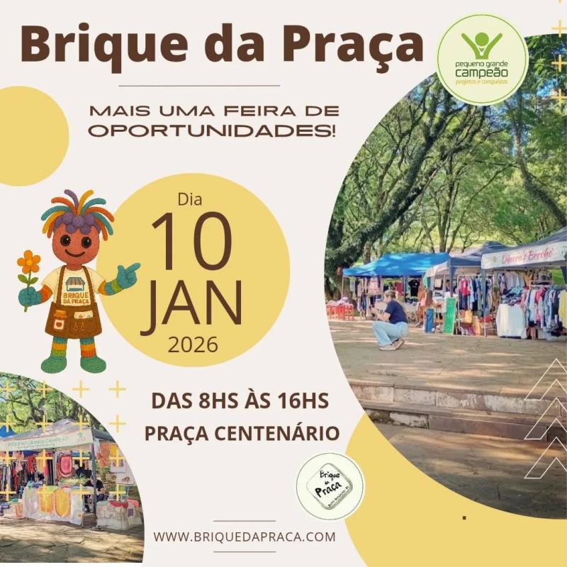 Vem aí, o 1º Brique da Praça de 2026.
