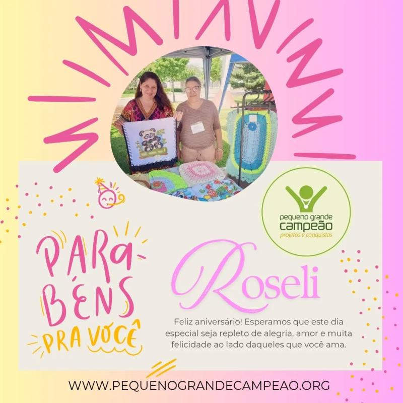 Parabéns, Artesã Roseli!