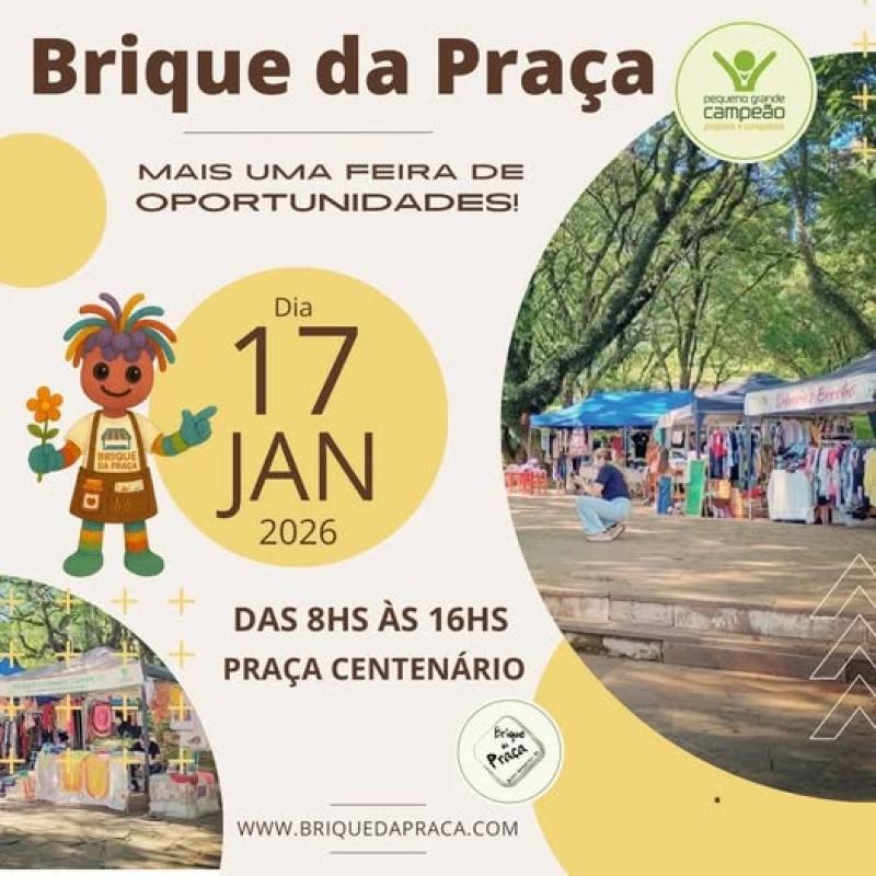 Sábado é dia de Brique da Praça em Bento!