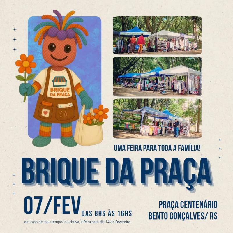 Sábado é Dia de Feira! Tem Brique da Praça na Praça Centenário! Participe!