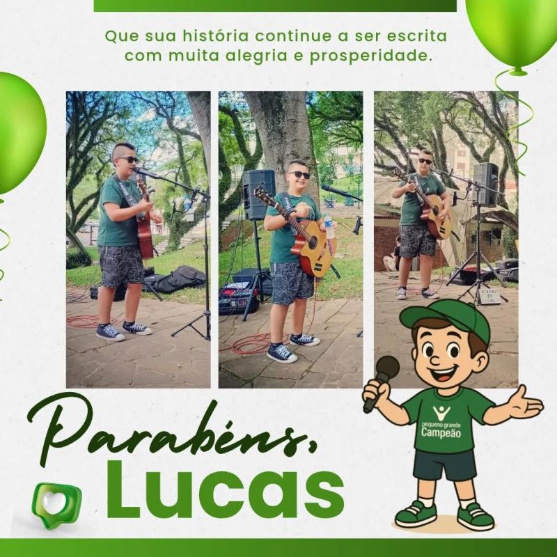 Parabéns, Lucas!