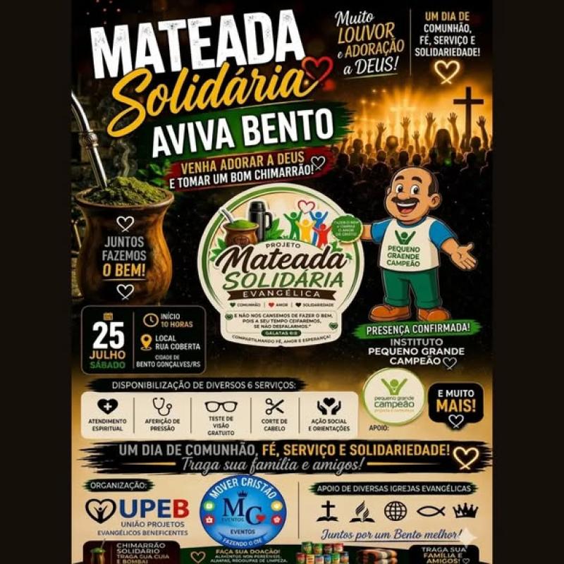 Sábado é dia de Mateada Solidária Aviva Bento!