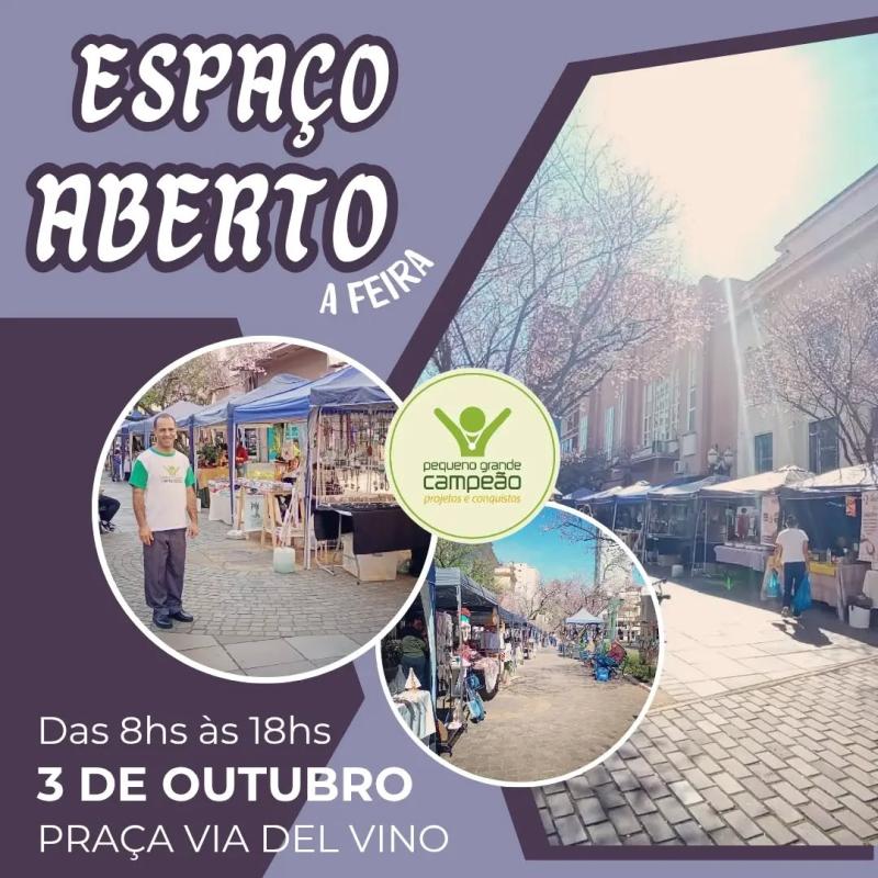 Vem Outubro! Vem Feira! Vem Espaço Aberto! Participe!