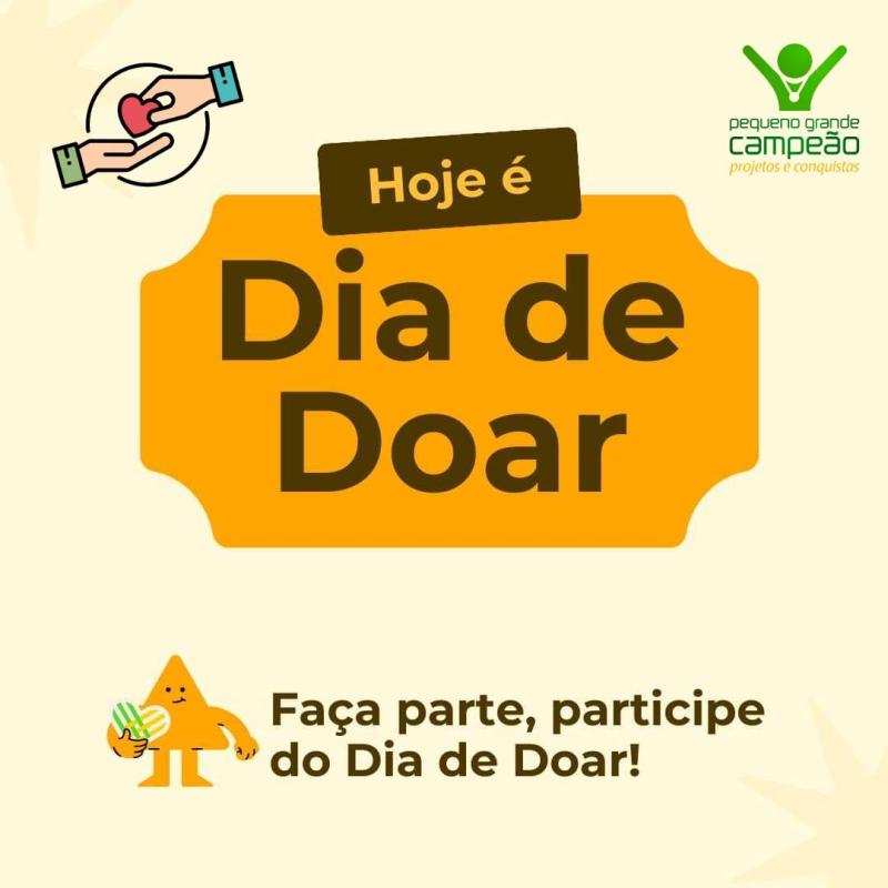 Hoje é o Dia de Doar!