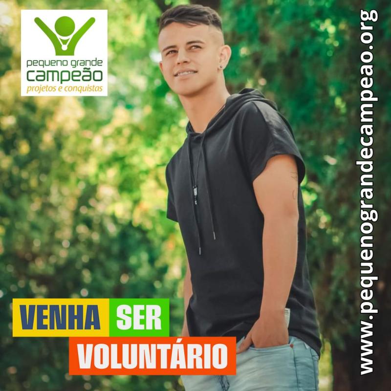 Venha Ser Voluntário, Contamos com Você!