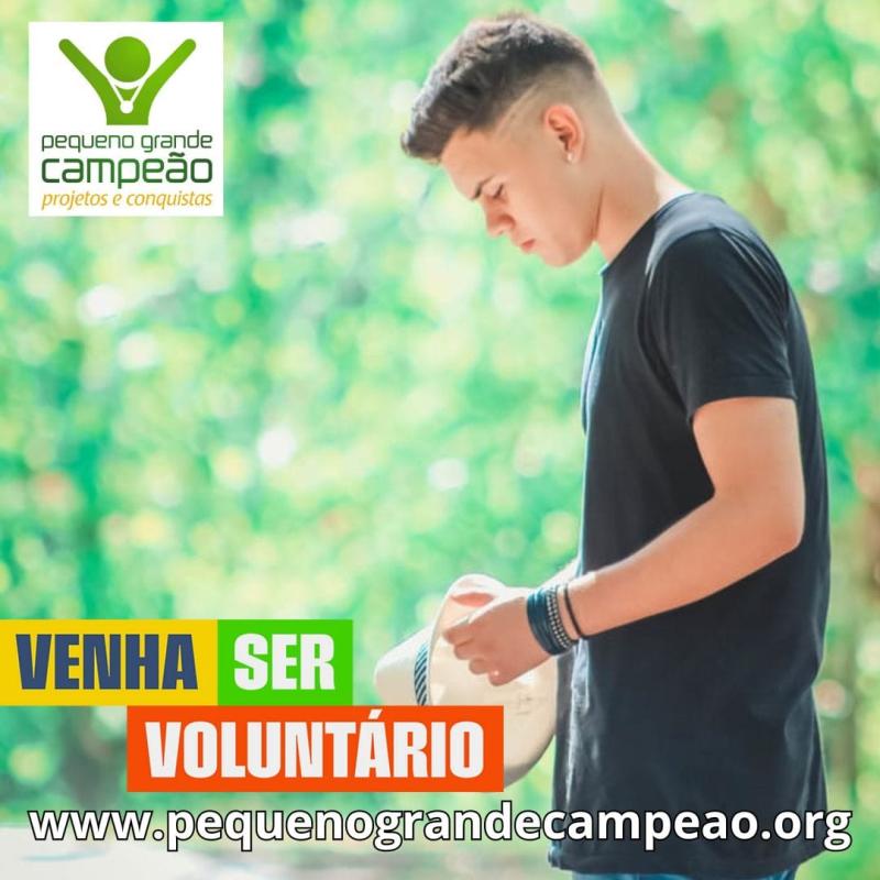 Pare! Pense! Venha ser Voluntário! Participe!