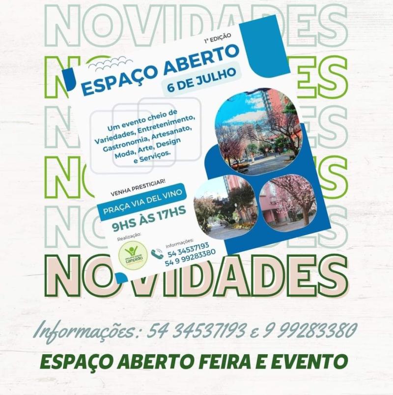 Chegando! Feira Espaço Aberto!