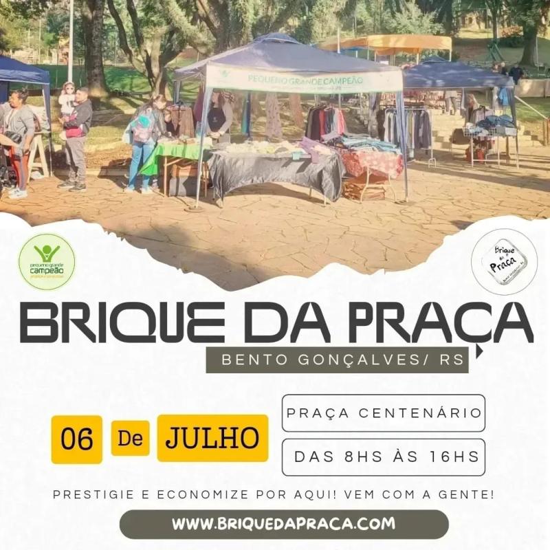 Brique da Praça e Espaço Aberto, acontece no próximo Sábado (dia 6/07)