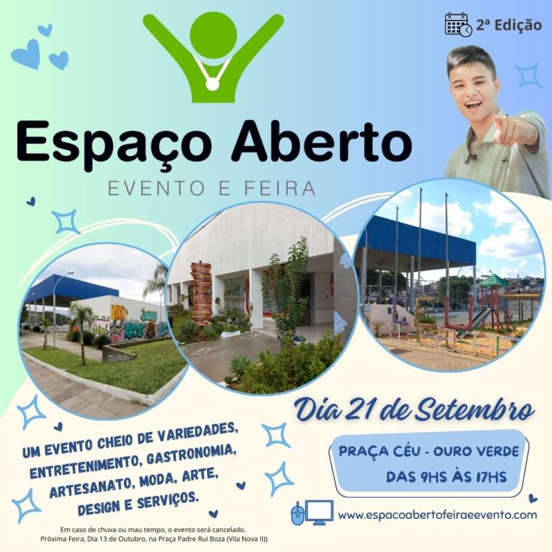 Espaço Aberto acontece sábado, dia 21 de Setembro