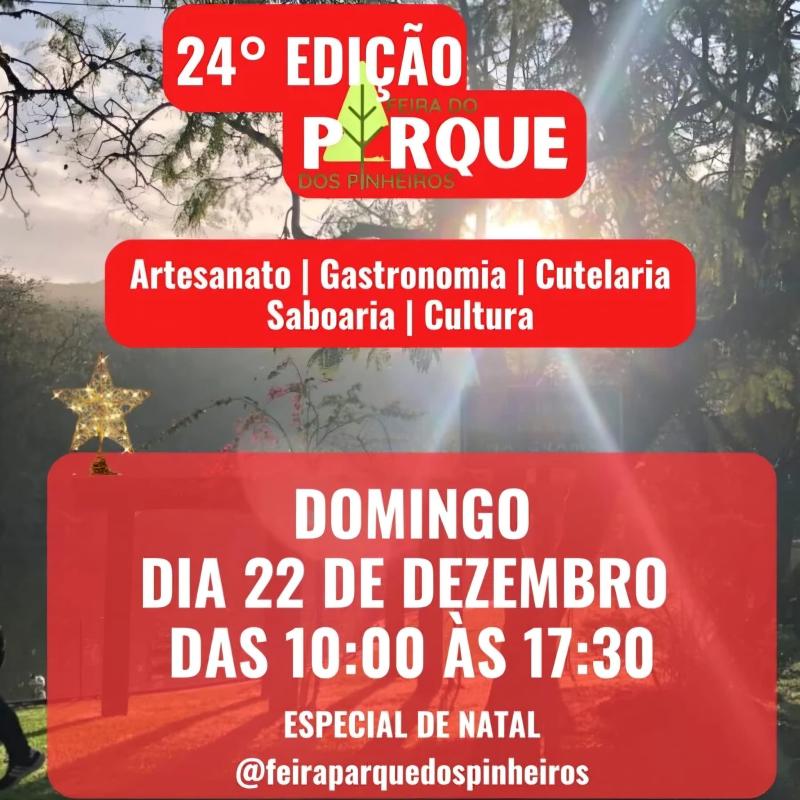 É dia 22 de dezembro,  Feira Parque dos Pinheiros!