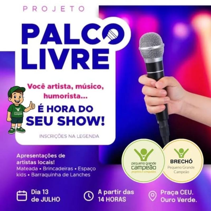 Pequeno Grande Campeão junto no Palco Livre!